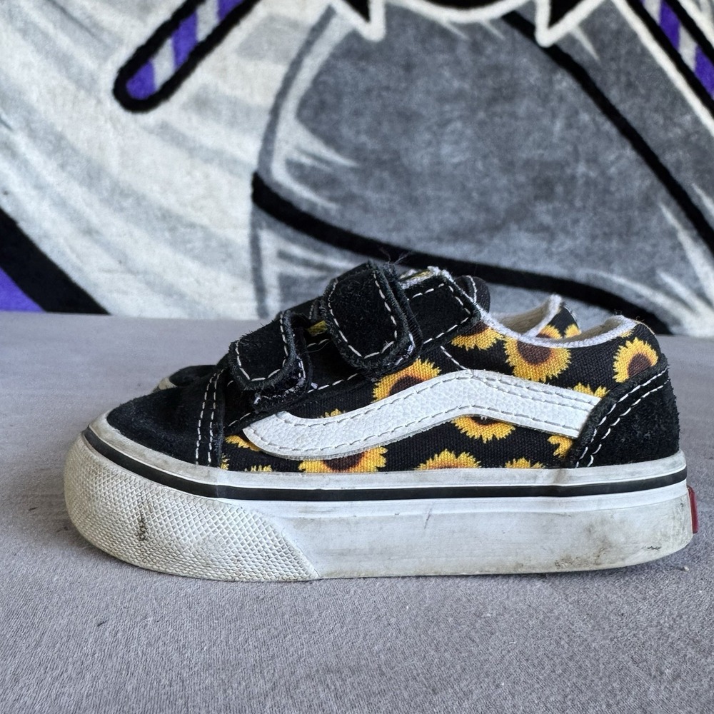 Size 5c - Vans Shoes Kids Sunflower Old Skool Skate Sneakers Suede Lace Up‎